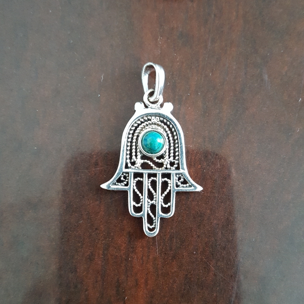 Silver Hamsa Hand Charm